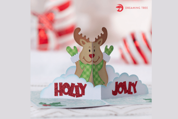 3D SVG Christmas Design: Holly Jolly Reindeer Card SVG Review