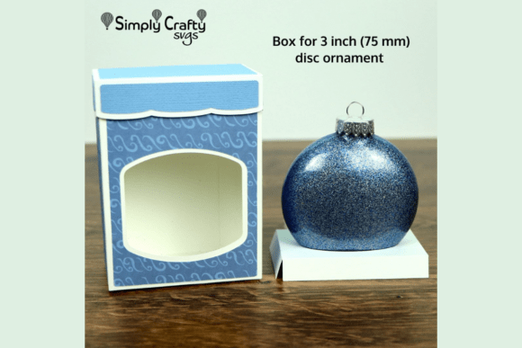 3D SVG Christmas Ornament Box Design for Local Business Branding