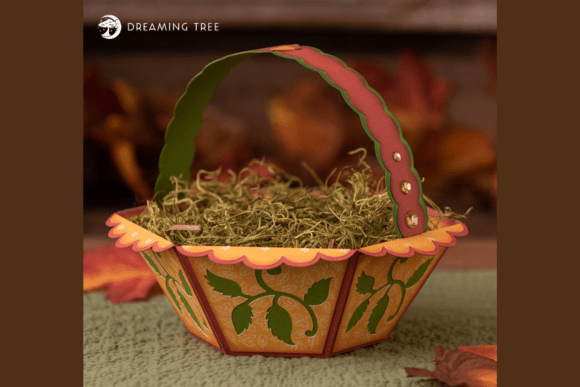 Autumn Gift Basket SVG: A 3D SVG for Fall Content Design