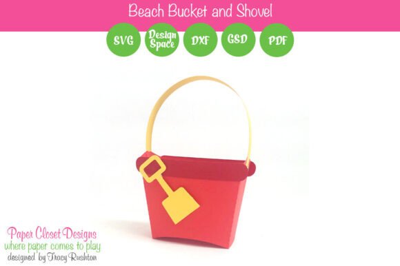 Beach Bucket and Shovel 3D SVG for Crafters & Handmade Business Designers