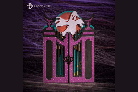 Boo Gatefold Card SVG: Halloween 3D Design for Festive Branding