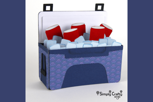 Chill Out with the Ice Cooler with Cans Card SVG for Summer Crafting
