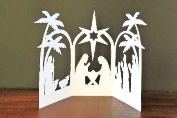 CHRISTMAS MANGER 3D SVG: Festive Branding for Local Businesses