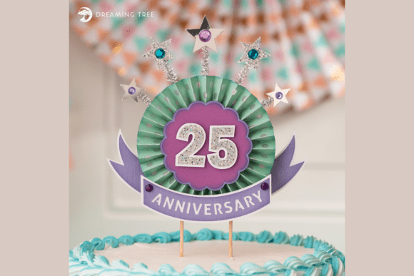 Elegant 3D SVG for Anniversary Celebrations