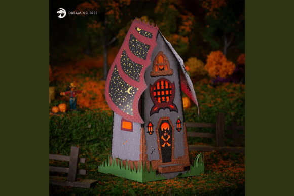 Haunting House SVG: A 3D Design for Spooky Season Branding