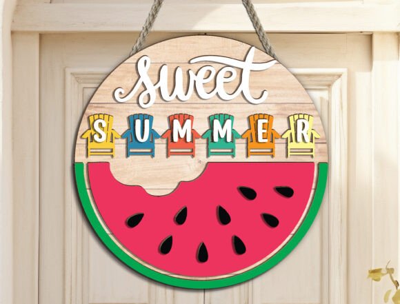 Hello Summer Door Hanger 3D SVG: A Seasonal Design for Bloggers and Digital Publishers
