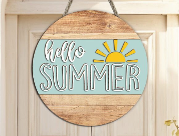 Hello Summer Door Hanger 3D SVG Review