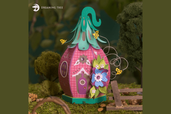 Honey Bee Fairy House 3D SVG: A Charming Addition to Local Branding and Packaging Design