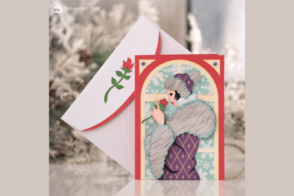 Joy Note Card 3D SVG for Winter Crafting Projects