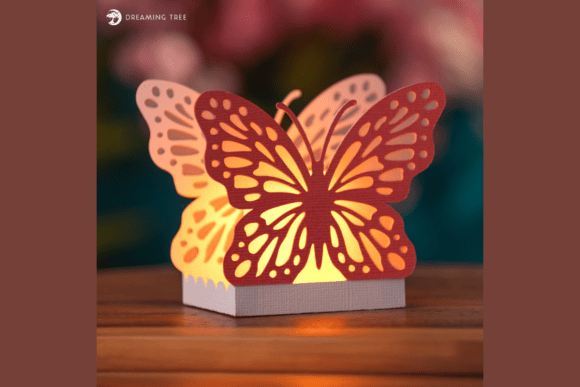 Monarch Glow Tea Light: A 3D SVG Centerpiece for Elegant Blog Design