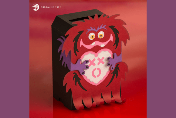 Monster Valentine’s Mail Box SVG: A Playful 3D SVG for Festive Branding