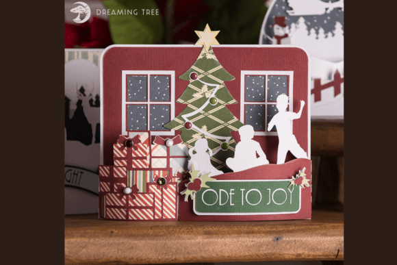 Ode to Joy Bendi Card SVG: Festive 3D Greeting Design