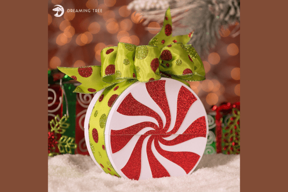 Peppermint Gift Box SVG Brings Christmas Cheer to 3D Design
