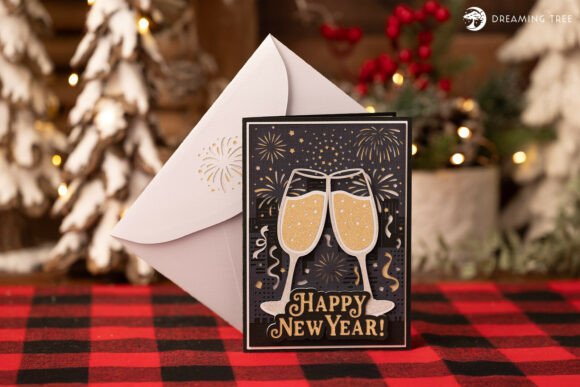 Timeless Wishes Card SVG: 3D Elegance for Anniversary Celebrations
