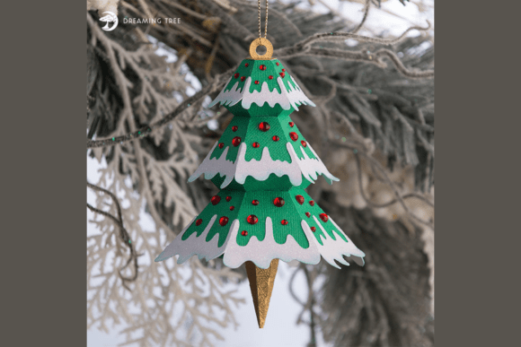 Tree Ornament SVG: A Festive 3D Design for Christmas Branding