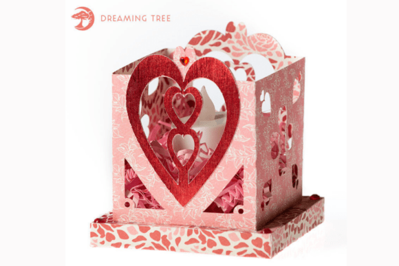 Valentine Tea Light Holder: A 3D SVG Freebie That Sparks Romance in Branding