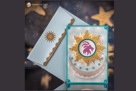 Zodiac Greeting Card SVG: 3D Design for Birthday Branding
